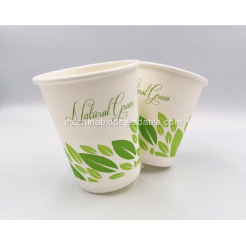Vasos desechables de café desechables compostables certificados por PLA 8 oz